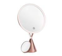 Rio Beauty Makeup Mirror HD Illuminated - 1x & 5x Magnification - Rose Gold