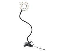 Rio LED Ring Light, Beauty Desk Lamp with Clamp, Nail & Beauty Treatment Lamp. USB Powered - 3 Light Settings