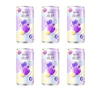 RIO Light Jelly Wine, Refreshing Jelly Shots 3% ABV, Shake Before Drinking Ready to Drink Juicy Cocktail Jelly Snack for Parties, Lunar New Year Gifts, 6x250ml, Ice Crystal Grape