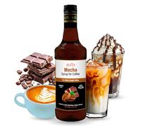 RIO Mocha Flavoured Coffee Syrup 700ml Classic Combination of Chocolate and Coffee Perfect for Hot or Iced Coffee and Desserts