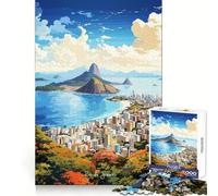 RIO Oil Painting 1000 Pieces Jigsaw Puzzles for Teenagers Logic Train Toy Quiet Fun Smooth Cut Lovely Gift (38x52cm)