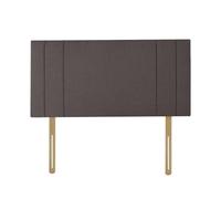 RIO Padded Lined Divan Bed Headboard | Chenille Fabric Double Headboard for bed frames | Elegant design wooden material headboards for beds (Dark Grey,4ft6 Double H-20inch)