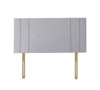 RIO Padded Lined Divan Bed Headboard | Chenille Fabric Double Headboard for bed frames | Elegant design wooden material headboards for beds (Light Grey,4ft6 Double H-20inch)