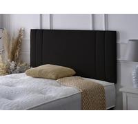 RIO Padded Lined Divan Bed Headboard | Chenille Fabric Small Single Headboard for bed frames | Elegant design wooden material headboards for beds (Dark Grey,2ft6 Small Single H-20inch)