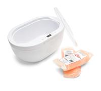 Rio Professional Paraffin Wax Bath Spa Heater, For Soft Skin on Hands, Feet & Elbows, Adjustable Temperature, 900g Rose Scented Paraffin Wax & 30x Sleeves, Professional Hand Waxing Kit