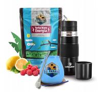 Rio Parana Yerba Mate Accessories Set 500g | Rio Parana Energia 0,5kg | Traditional Argentine Yerba Mate Tea | Herbal Tea | Yerbomos | Thermos Flask | Ceramic Mate Gourd | Bombilla | Loose Leaf Tea