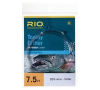 RIO Products Leaders Toothy Critter II 7.5' 20Lb Class 20Lb Stainless Wire with Snap, Clear