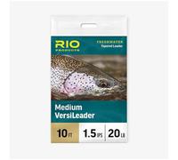 RIO Products Medium 6FT VersiLeader - Pre-Tied Loop Fly Fishing Tapered Leader - 6 Feet - Black Medium Sink