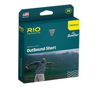 RIO PRODUCTS Premier Outbound Short Fly Fishing Line, Exceptionally Powerful, Easy to Cast Big Flies for Maximum Distance, Ultra-Slick Performance, Clear/Moss/Ivory, 100ft, WF6F