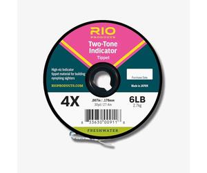 RIO Products Two Tone Indicator Tippet - 5x, Pink/Yellow