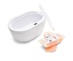 Rio Professional Paraffin Wax Bath Spa Heater, For Soft Skin on Hands, Feet & Elbows, Adjustable Temperature, 900g Rose Scented Paraffin Wax & 30x Sleeves, Professional Hand Waxing Kit