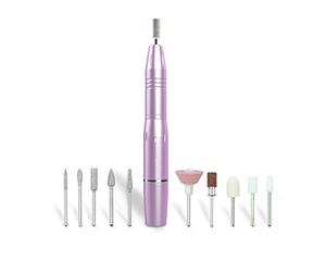Rio Professional USB Electric Nail Files, Low Vibration E-File Nail Drill for Acrylic, Gel & Natural Nails, 20000 RPM Adjustable Speed, Manicure Pedicure Kit, Ideal Gift for Mum, Women & Beginners