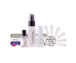 Rio Quick Dip Acrylic Nail Extensions Complete Kit, Long Lasting Wear, Natural Looking Acrylic Nails, for Beginners & Salon Professionals, Fast Drying, No UV Lamp Required, 40 Nail Extensions