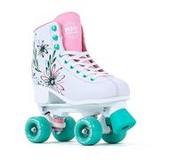 Rio Roller Flora Artist Skating 4 Wheels, Rose Skates For Artistic Kids, White, 38