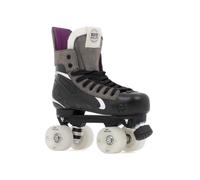 Rio Roller Flow Hockey Skates, Black UK 9A / EU 43, Perfect for Cruising or Jamming, Created with Recycled Materials and Featuring Smooth Flow Wheels, TPR Stoppers and Jam Plugs Included