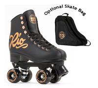 Rio Roller Quad Roller Skates Rose Black - FREE SKATE TOOL