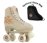 Rio Roller Quad Roller Skates Rose Cream - FREE SKATE TOOL