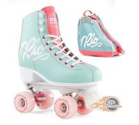 Rio Roller Script Quad Roller Skates Teal/Coral - FREE SKATE TOOL