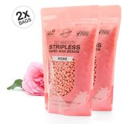Rio Go Smooth Hard Wax Beads - 1000g, Stripless Depilatory Waxing, No Strip Needed, Full Body, Face & Bikini Line Stripless Beads, Rosin Free - Rose (2x 500g)