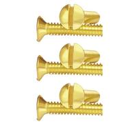 Rio Salto Brass 1/2" Gold Wall Plate Screws Switch Plate Wallplate Outlet Cover Screws #6-32 Screws .5in Use for Duplex and Toggle Wall Plates (6-Pack, Gold, Large)
