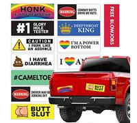 Rio Salto Funny Prank Magnet Bumper Sticker 12-Pack Magnetic Bumper Decal Bumper Magnets Pranks for Adults Joke Prankster Stuff Dirty Truck Sticker Car Sticker Rainbow Gay Pride Stickers