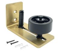 Rio Salto Metal Gold Barn Door Floor Guide Hardware, Barn Door Roller Track Stay Guide for Sliding Adjustable Roller Wall Installation Wall Mount - Light Gold