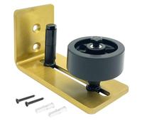 Rio Salto Metal Gold Barn Door Roller Track Mount, Adjustable Roller Wall Installation (Floor Guide - 1 Pack)