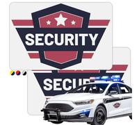 Rio Salto Security Magnet for Car 17” x 6” (2 Pack) Security Magnetic Signs for Vehicles Security Officers Magnetic Signs Reflective Extra Large Patrol (Badge, (2) 12" x 8")