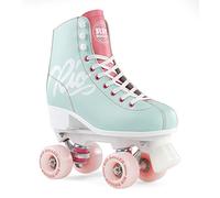Rio script roller skates, teal/coral (37)