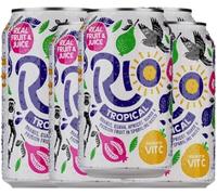 Rio Soft Drink 330ml Cans - Lightly Sparkling Tropical Fruit Juice Drink with Mango, Guava, Passion Fruit, and Orange (24x Rio Tropical Cans 330ml)