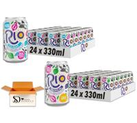 Rio Soft Drink Variety Pack 48 x 330ml Cans Tropical Fruit Sparkling Beverage | Mixed Fizzy Drink Bundle (24 x Rio Original + 24 x Rio Light)