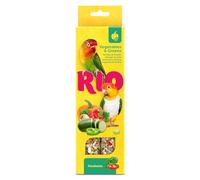 RIO Sticks for Parakeets with Vegetables and Greens, 2x75 g - Tasty Treat for Active Birds