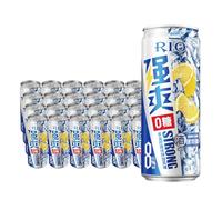RIO Strong Cocktail, Vodka & Fruit Juice Cocktail Cans, ABV 8%, Ready to Drink, Pre-Mixed CocktailCans, Natural, Vegan Gluten Free Alcohol Drinks, Sugar Free Limoncello, 24 x 330ml Can-Lemon