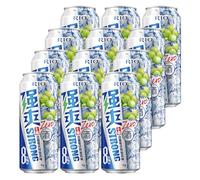 RIO Strong Premixed Cocktail, Ready To Drink, 12 x 500 ml Cans, 8% ABV, Sugar-Free, Vodka & Fruit Juice Cocktail Cans 强爽, Vegan Alcohol Drinks for Any Occasion - Grape