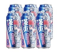 RIO Strong Premixed Cocktail, Ready To Drink, 6 x 500 ml Cans, 8% ABV, Vodka & Fruit Juice Cocktail Cans, Vegan Alcohol Drinks for Any Occasion- Peach