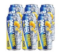 RIO Strong Premixed Cocktail, Ready To Drink, 6 x 500 ml Cans, 8% ABV, Vodka & Fruit Juice Cocktail Cans, Vegan Alcohol Drinks for Any Occasion - Lemon