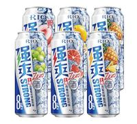 RIO Strong Premixed Cocktail, Ready To Drink, 6 x 500 ml Cans, Sugar Free Variety Pack, 5 Flavors, 8% ABV, Vodka & Fruit Juice Cocktail Cans, Vegan Alcohol Drinks for Any Occasion