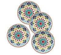 Rio Terracotta Mediterranean Style MELAMINE Picnic/Barbecue/Buffet Outdoor Dining DINNER PLATE - Set of 4-26.5cm