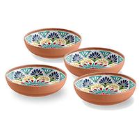 Rio Terracotta Mediterranean Style MELAMINE Picnic/Barbecue/Buffet Outdoor Dining Fruit Salad/Cereal/Soup/Pasta Bowl - Set of 4