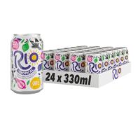 Rio Tropical Original Fizzy 24 Cans Soft Drink Pack with Real Orange, Apricot, Mango, Passion Fruit and Guava Juice Flavours Lightly Sparkling Cans of Pop with Vitamin C 24x330ml