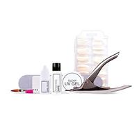 Rio UV Nail Gel Extension Kit - Complete DIY Nail Builder Set with Clear Gel, 100 Tips, Glue, Tools - Salon-Quality Overlay & Nail Extensions for Long-Lasting, Glossy Finish at Home