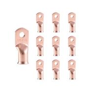 RIOCAN 1/0 AWG Purple Copper Ring Terminal Connectors, 10pcs per Pack, Battery Cable Ends for Marine, Automotive or Outdoor Use, Stud Size 1/4 inch, 230A Max Instantaneous Current