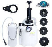 RIODEMBO 3L Manual Brake Fluid Bleeder Kit with 1L Extractor Bottle, 43mm Brake Bleeder Adapter and 4 Master Cylinder Adapters for Most Vehicles