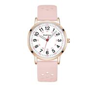 RioFoior Nurse Watches for Nurses,Nursing Students,Medical Professionals,Doctors,with Variety Colors,Second Hand and 24 Hour,Soft Breathable Colour Silicone Band.Easy to Read Waterproof Watch., Rose