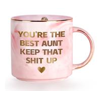 RioGree Christmas Aunt Gifts for Aunt From Niece Nephew - 12 OZ Coffee Mug - Aunt Christmas Gifts, Gift for Birthday Mothers Day, Funny Stocking Stuffers for Auntie, New Aunt, Auntie, Sister
