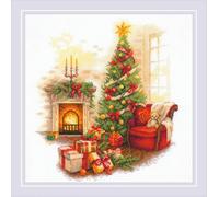 RIOLIS - Christmas Serenity 2265, Christmas Cross Stitch Kits 11¾"x11¾, Cross Stitch Kits for Beginners & Advanced, Cross Stitch Kits for Adults, Counted Stitching Kits, Embroidery Kit Christmas