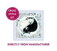 RIOLIS Counted Cross Stitch and Blackwork Kit 2150 Yin and Yang - Adorable Cats