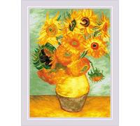 Riolis Counted Cross Stitch Kit 11.75 x 15.75 inches Sunflowers After V. Van Gogh (14 Count)