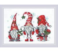 Riolis Counted Cross Stitch Kit Gnomes 11.75" x 8.25"