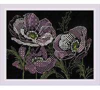 RIOLIS Counted Cross Stitch Kit 11.75"X9.5"-Lace Poppies (14 Count)